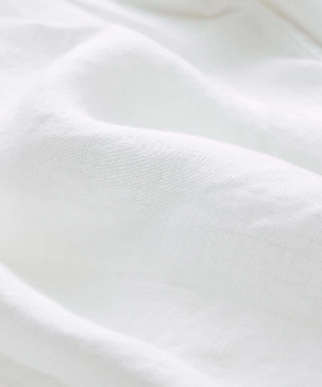 Cropped Sea Soft Irish Linen Camp Collar Shirt