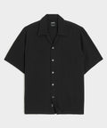 Relaxed Basketweave Camp Collar Shirt