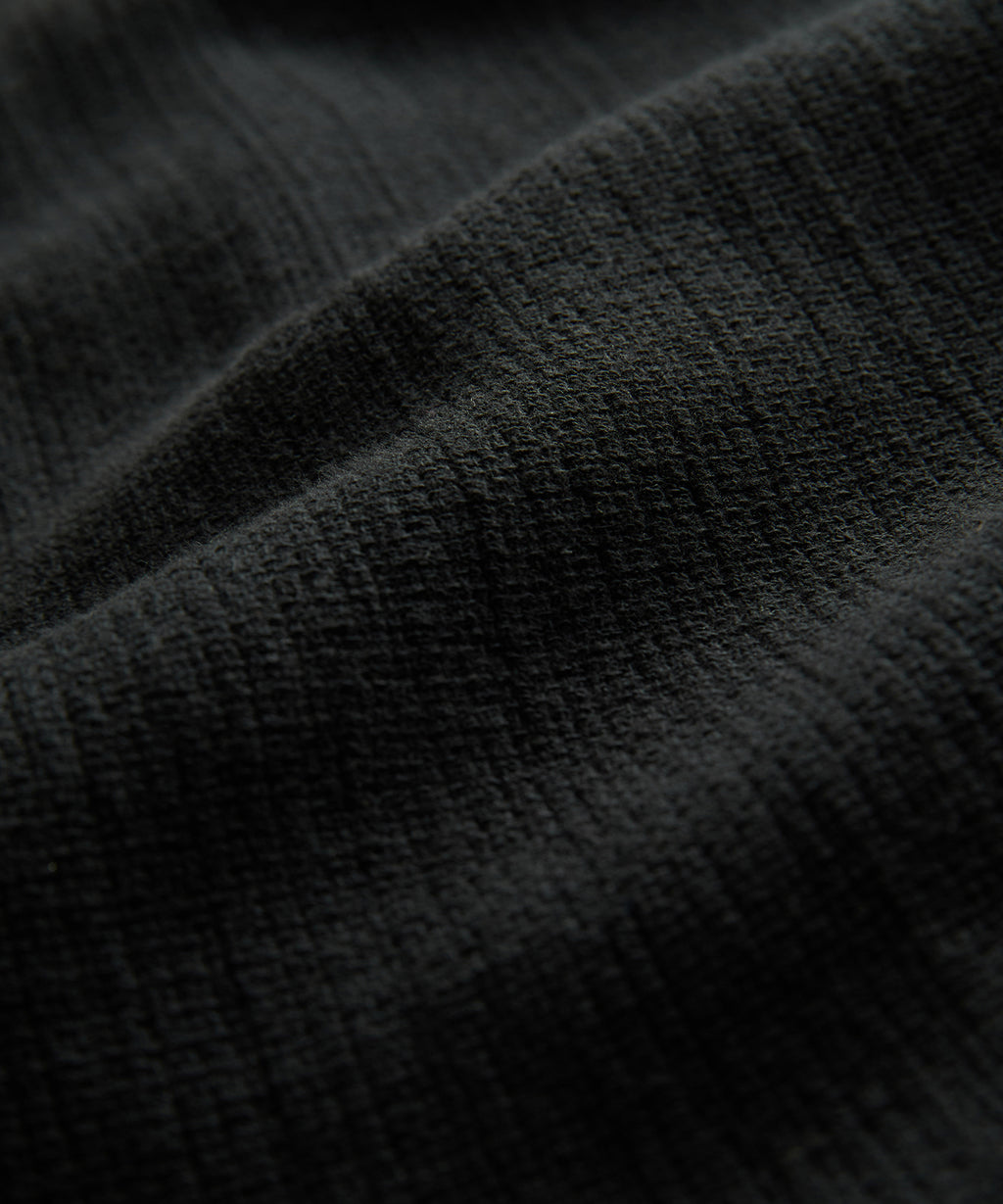 Relaxed Basketweave Camp Collar Shirt