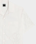 Cropped Cotton Camp Collar Shirt
