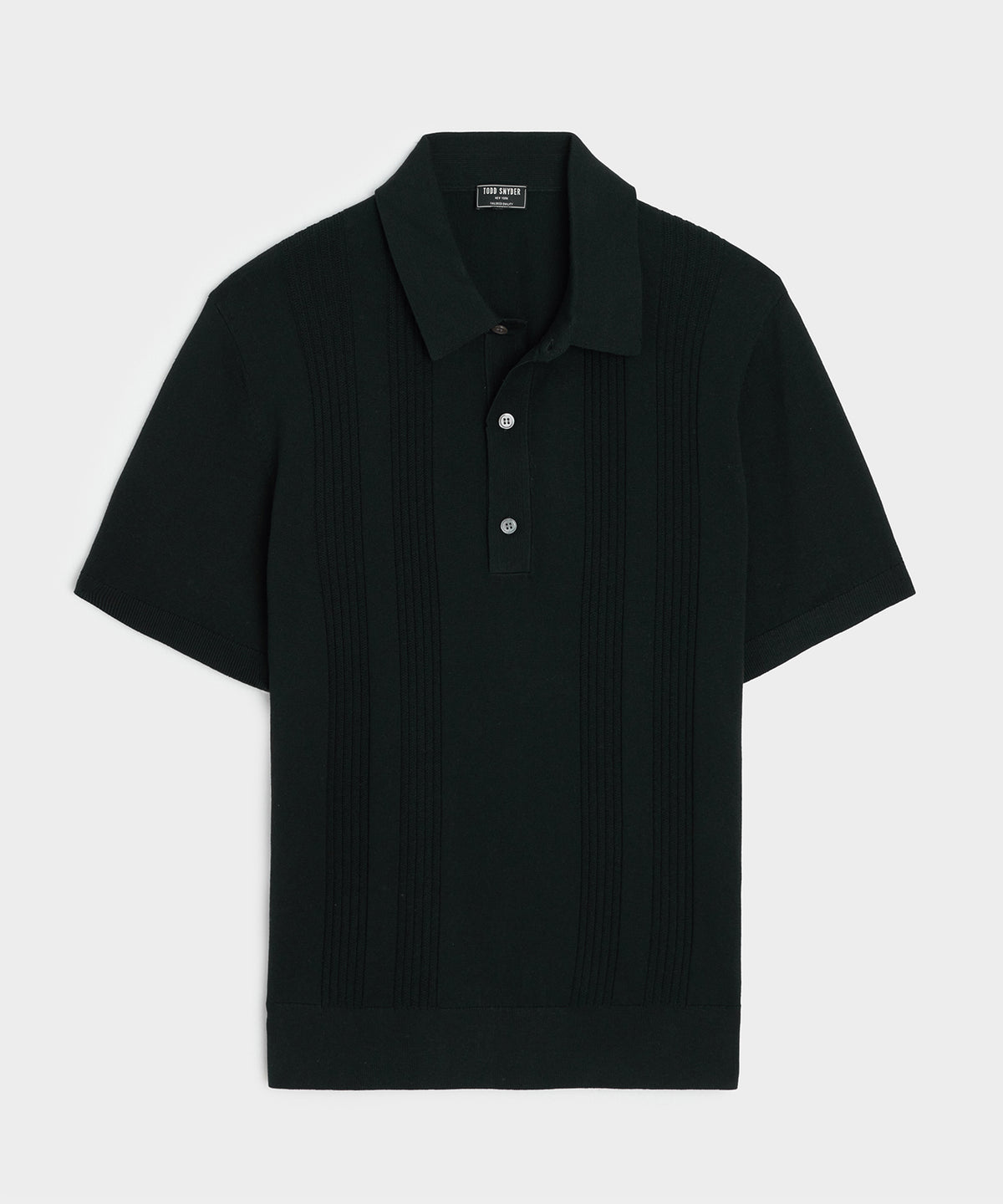 Silk-Cotton Ribbed Sweater Polo