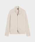 Nomad Cashmere Full-Zip Sweater in Bisque