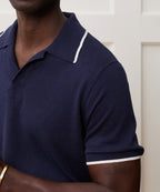 Silk-Cashmere Tipped Montauk Sweater Polo