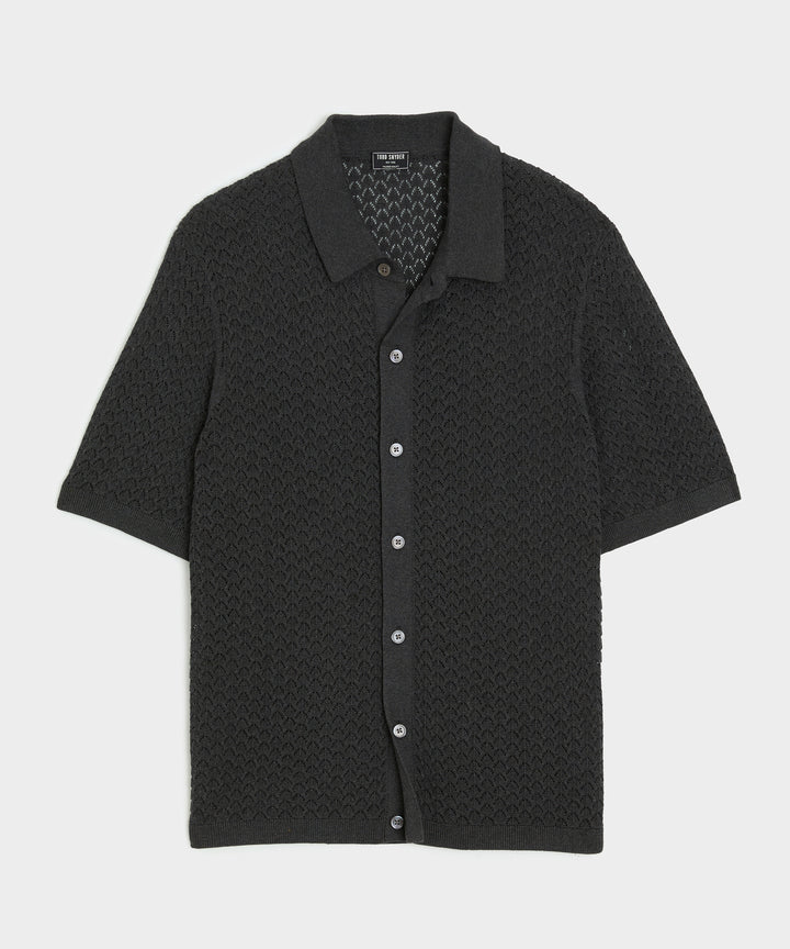 Silk-Cotton Sweater Polo