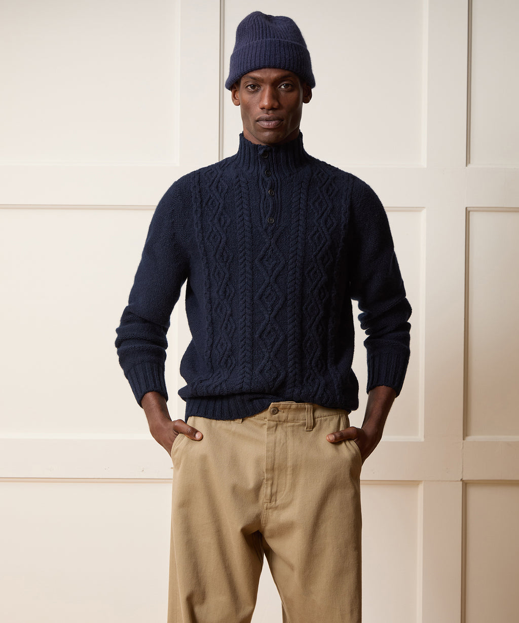 TS x Inis Meáin 50-Year Aran Mockneck Sweater