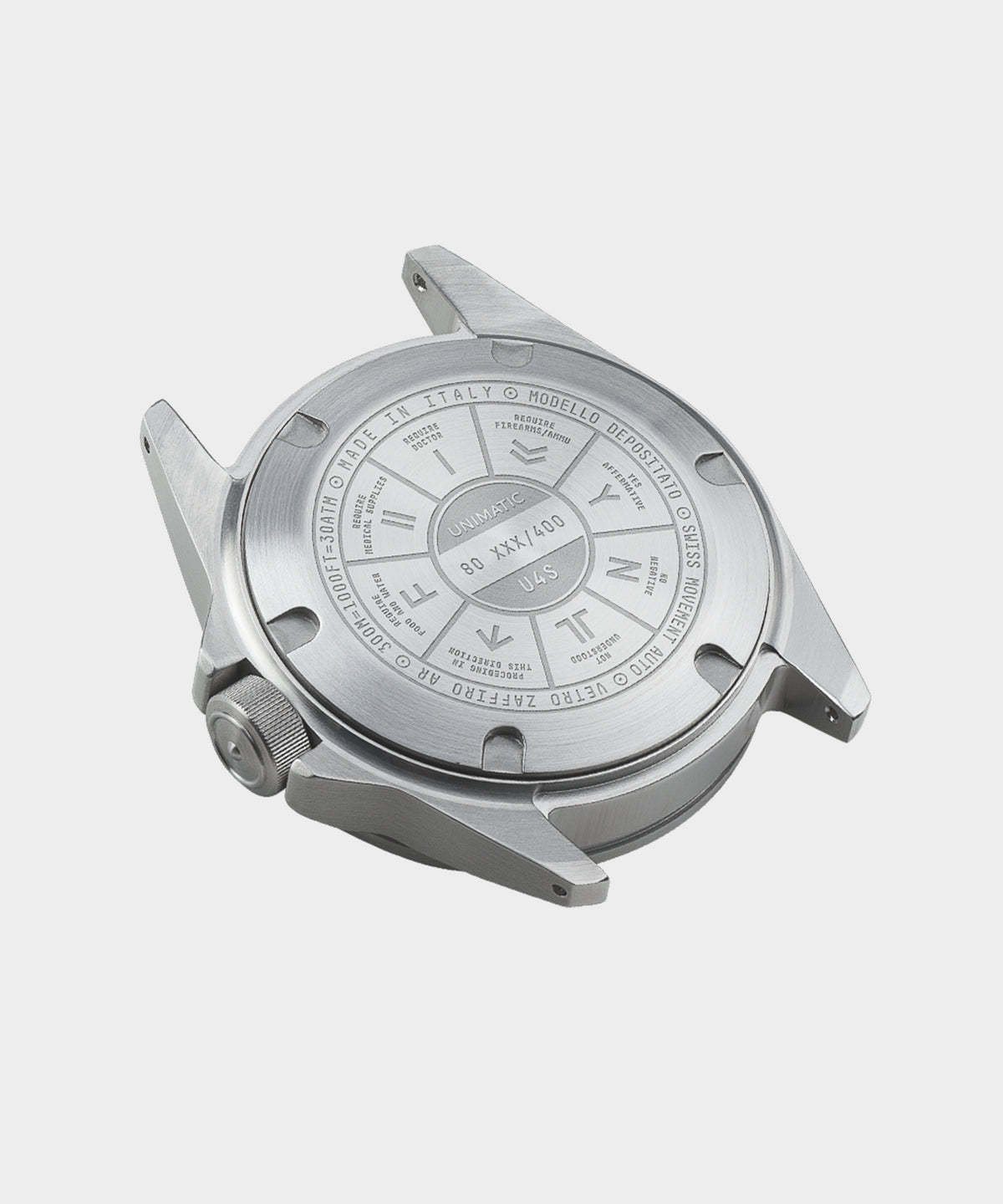 UNIMATIC U4S Classic Military Watch in Olive with silver dial