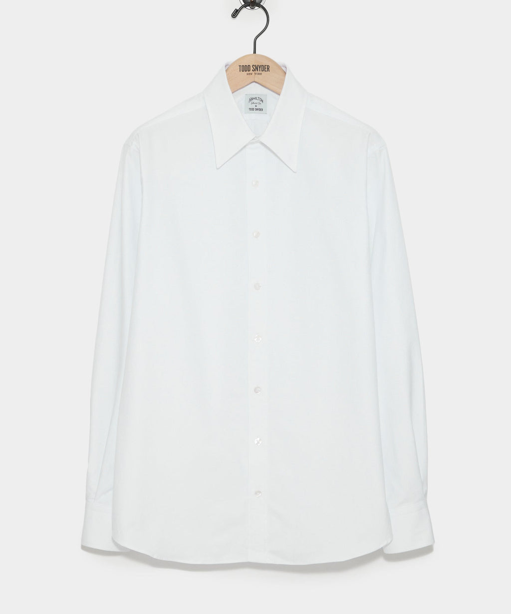 Hamilton + Todd Snyder Long Point Collar Shirt in White