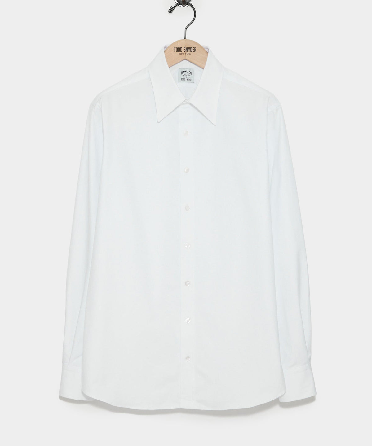 Hamilton + Todd Snyder Long Point Collar Shirt in White