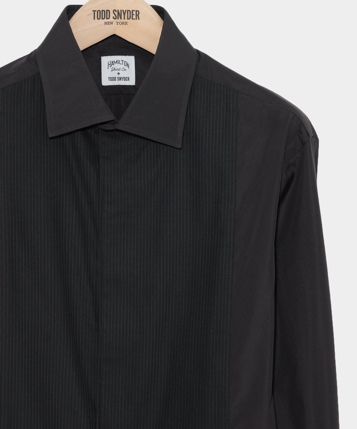 Hamilton + Todd Snyder Cotton Pleated Spread Collar Tuxedo Shirt