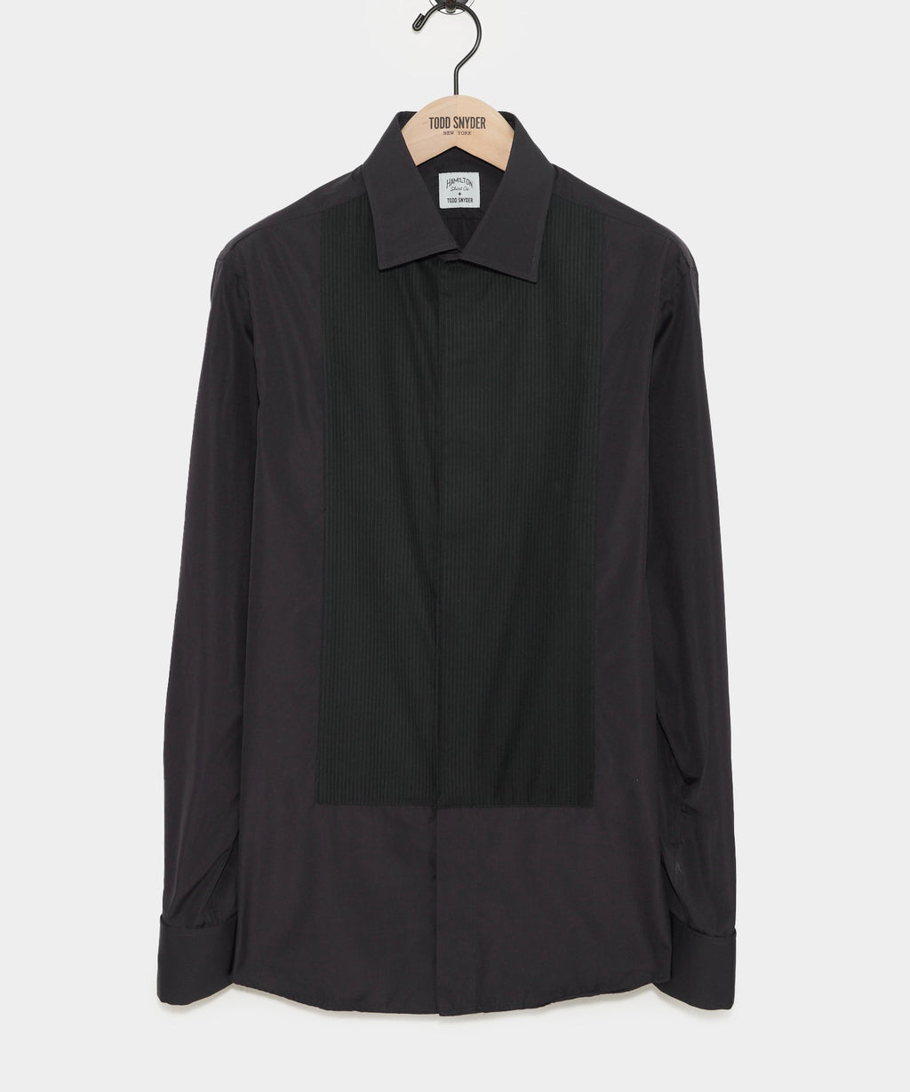 Hamilton + Todd Snyder Cotton Pleated Spread Collar Tuxedo Shirt