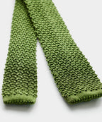Italian Silk Knit Tie in Green