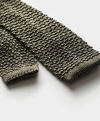 Italian Silk Knit Tie in Olive