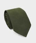 Italian Solid Tie in Olive