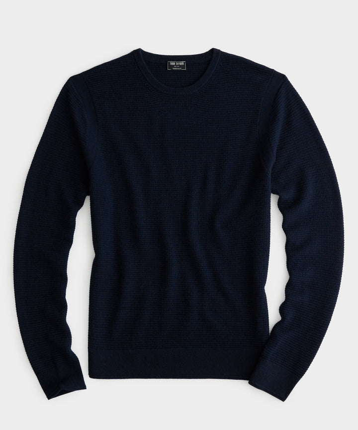 Merino Waffle Crew