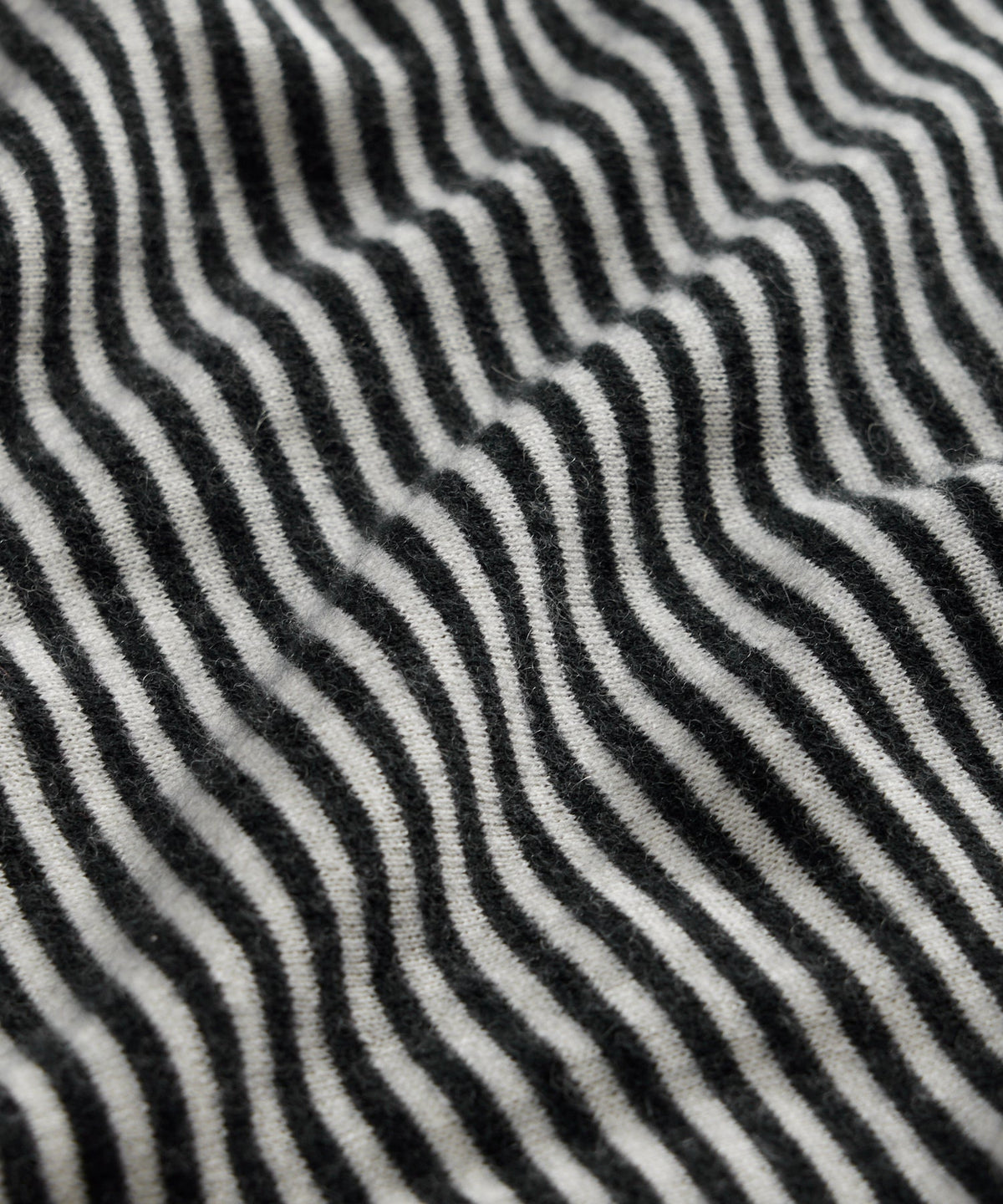Premium Cashmere Pocket Tee in Black Stripe