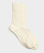 RoToTo Organic Daily 3 Pack Crew Socks in Ecru
