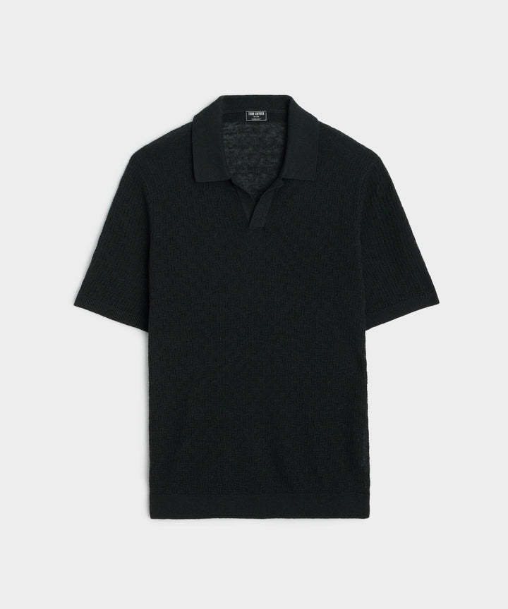 Textured Linen Montauk Sweater Polo