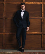 Made in USA Sutton Peak Lapel Tuxedo Jacket in Black